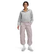 Spodnie damskie - Damskie spodnie tkaninowe Under Armour Unstoppable Wvn Sheen Cargo - beżowe - miniaturka - grafika 1