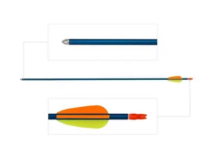 Poe Lang - Strzała do łuku - Aluminiowa - 29" - Grot tarczowy gładki - Strzały do łuków - miniaturka - grafika 1
