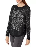 Swetry damskie - Desigual JERS_Budapest sweter damski, czarny, XS - miniaturka - grafika 1