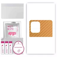 Pozostałe akcesoria do telefonów - Folia naklejka skórka strukturalna na TYŁ do Oppo Find X3 Pro Lensman -  Carbon Złoty - apgo SKINS - miniaturka - grafika 1