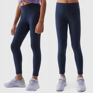 Legginsy - 4F LEGGINSY DZIEWCZĘCE DZIANINOWE DŁUGIE DZIECIĘCE SS24 - miniaturka - grafika 1