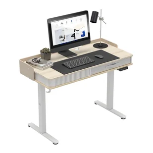Biurko elektryczne Mark Adler Leader 8.0, Regulowane, z portami USB, Białe - Biurka - miniaturka - grafika 1