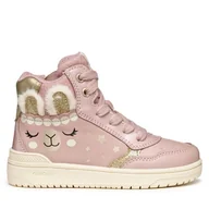 Buty dla dziewczynek - Sneakersy Geox J Washiba J56HXE 0BCKN CA82U D Różowy - miniaturka - grafika 1