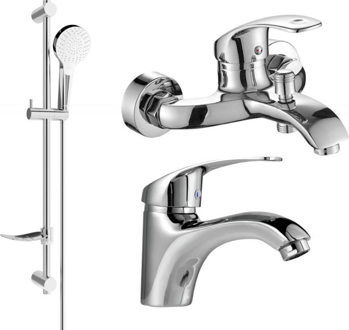 Mexen Fabia DF05 zestaw wannowy, chrom - 746503DF05-00