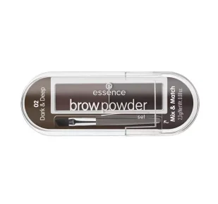 Essence Brow Powder Set Zestaw Do Stylizacji Brwi 02 Dark&Deep - Akcesoria i kosmetyki do stylizacji brwi - miniaturka - grafika 1