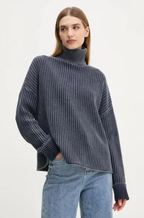 G-Star Raw sweter bawełniany kolor granatowy z golfem D25752-D467 - Swetry damskie - miniaturka - grafika 1