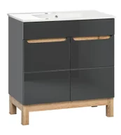 Umywalki - Elior Grafitowa szafka łazienkowa z umywalką T9-E09 - miniaturka - grafika 1
