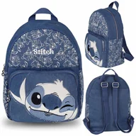 Plecaki - Disney Stitch Jeansowy plecak, mały plecak miejski 31x24x12 cm - miniaturka - grafika 1