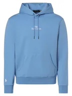 Swetry męskie - Polo Ralph Lauren Męski sweter z kapturem Mężczyźni Bawełna niebieski jednolity, S - miniaturka - grafika 1