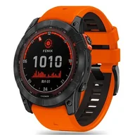 Akcesoria do smartwatchy - Pasek TECH-PROTECT IconBand Pro do Garmin Fenix 3/5X/3HR/5X Plus/6X/6X Pro/7X Pomarańczowo-czarny - miniaturka - grafika 1