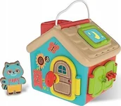 Zabawki interaktywne dla dzieci - Clementoni TOY EDUCATIONAL LOCK/PLAY ACTIVITY HOUSE - miniaturka - grafika 1