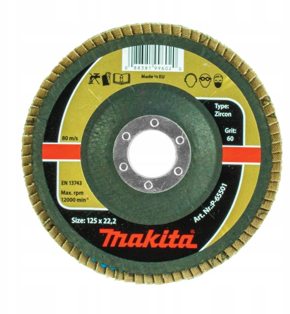 Makita ŚCIERNICA LISTKOWA ZIRKON 125x22,23mm P 60 METAL