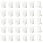 Śruby i nakrętki - Zaślepki - Zamykane okrągłe zaślepki mocujące - Do rur słupków ogrodzeniowych do mebli - 5 mm, 30 szt. - Białe - miniaturka - grafika 1