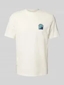 Koszulki męskie - T-shirt z wyhaftowanym motywem i napisem model ‘JOBBE’ - miniaturka - grafika 1