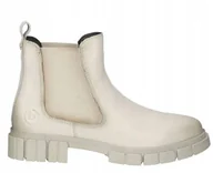 Botki damskie - Bugatti Damskie Botki Skórzane Beżowe 42 1Żdi - miniaturka - grafika 1