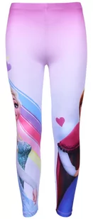 Różowe, dziewczęce legginsy Anna Elsa FROZEN Disney - Spodnie i spodenki dla dziewczynek - miniaturka - grafika 1