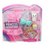 Akcesoria dla lalek - Ubanka Barbie Przygody Księżniczek Ubranko + króliczek Mattel - miniaturka - grafika 1