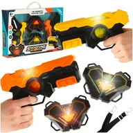 Zabawki militarne - Paintball Laserowy Pistolet x2 + Tarcza Interaktywna x2 Laser Tag Zestaw - miniaturka - grafika 1