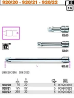 Klucze i nasadki - BETA przedłużka 1/2 255mm 920/22 - miniaturka - grafika 1