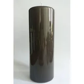 Świece - Świeca klasyczna pieńkowa 20 x 7 cm lakier czarna - miniaturka - grafika 1