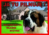 Pozostałe akcesoria dla psów - Rokus Rokus Tabliczka "Ja tu pilnuję" bernardyn - miniaturka - grafika 1