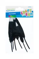 Pozostałe akcesoria dla plastyków - Craft with Fun Ozdoba dekoracyjna Piórka 10-15cm 6szt Granat 20/600 - miniaturka - grafika 1