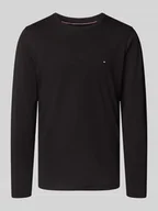 Koszulki męskie - Bluzka z długim rękawem o kroju slim fit z mieszanki bawełny - miniaturka - grafika 1