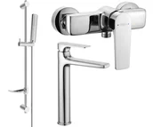 Zestawy baterii łazienkowych - Mexen Lynx DF72 zestaw prysznicowy, chrom - 745914DF72-00 - miniaturka - grafika 1