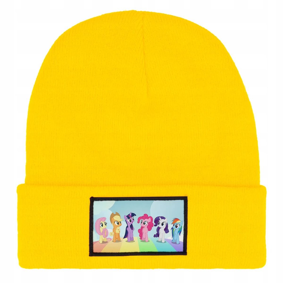 Czapka Zimowa Dziecięca MY LITTLE PONY TĘCZA Kucyki Prezent Wzory Żółta