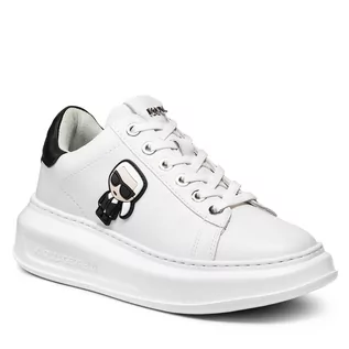 Sneakersy damskie - Sneakersy KARL LAGERFELD - KL62530 White Lthr - grafika 1