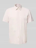 Koszule męskie - Koszula casualowa o kroju regular fit z mieszanki lnu i bawełny - miniaturka - grafika 1