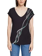 Koszulki i topy damskie - ESPRIT Collection Damska koszulka 072EO1K302, 001/BLACK, XL - miniaturka - grafika 1