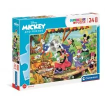 Puzzle - Clementoni Puzzle 24 Maxi Super Kolor Mickey & Friends - - grafika 1