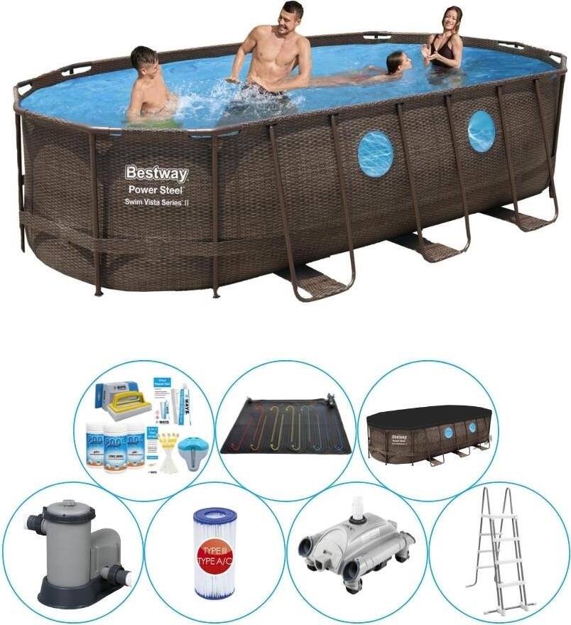 Oferta basenów - Bestway Power Steel Swim Vista Oval 549x274x122 cm