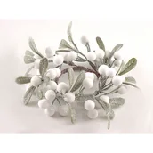 Ozdoby bożonarodzeniowe - Stroik 13 cm zielono-biały - miniaturka - grafika 1