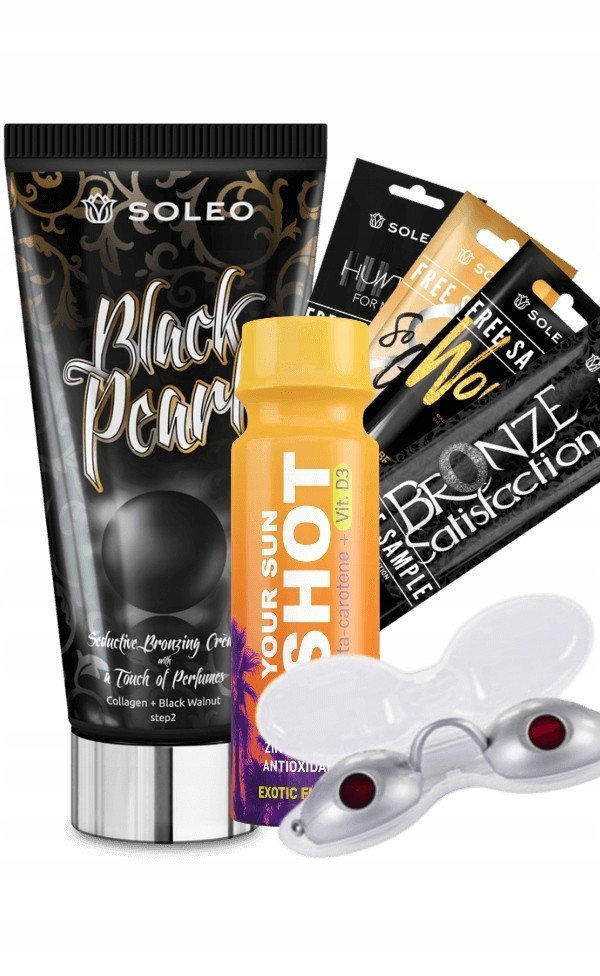 Soleo Black Pearl 150ml Mocny Bronzer Do Opalania + Gratisy