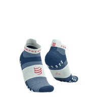 Skarpetki sportowe męskie - COMPRESSPORT Skarpetki do biegania krótkie PRORACING SOCKS V4 RUN LOW blues/sugar - miniaturka - grafika 1