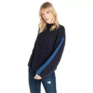 Bluzy damskie - Lee Damska bluza Chunky Knit, Bleu (Midnight Navy Ma), XS - miniaturka - grafika 1