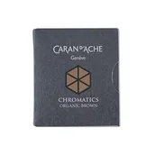 Wkłady do długopisów - INNY Naboje Caran D Cali Ache Chromatics Organic Brown 6szt Brązowe 106L193 - miniaturka - grafika 1