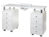 Stoliki do manicure - Stolik manicure z otworem montażowym BD-3425+O Bia - miniaturka - grafika 1