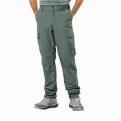 Spodnie sportowe męskie - Męskie spodnie trekkingowe Jack Wolfskin BARRIER PANT M hedge green - 46 - miniaturka - grafika 1
