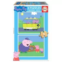 G3 Puzzle 2x9 Świnka Peppa drewniane) Nowa - Puzzle - miniaturka - grafika 1