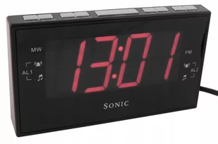 Radiobudzik Duży Wyświetlacz Radio LED Budzik 828 - Radiobudziki - miniaturka - grafika 1
