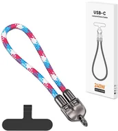 Kable USB - ECOBOX KABEL 240W TYP-C DO TYP-C SMYCZ NA NADGARSTEK RÓŻ/NIEB - miniaturka - grafika 1