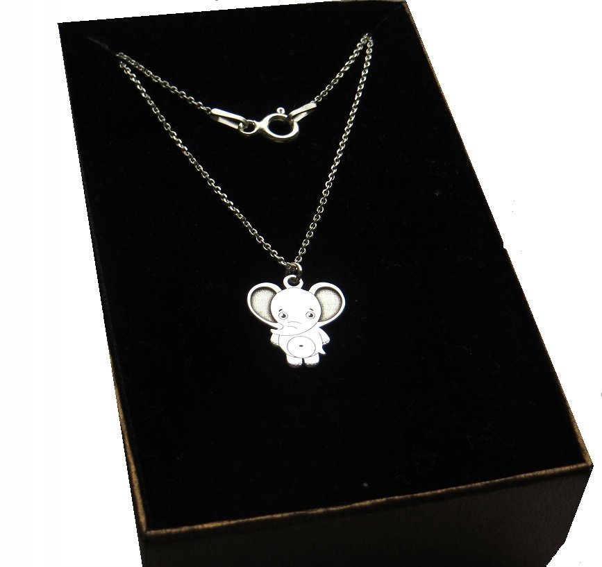 Naszyjnik SŁONIK SŁOŃ CELEBRYTKA srebro 92