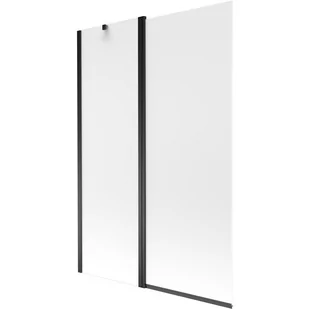 Mexen Flip parawan nawannowy 1-skrzydłowy 120 x 150 cm, szron, czarny - Parawany nawannowe - miniaturka - grafika 1