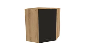 Szafka Wisząca Narożna 1D Presto 60X60X72 Cm Płyta Laminowana Dąb Evoke/Czarny - Meble kuchenne - miniaturka - grafika 1