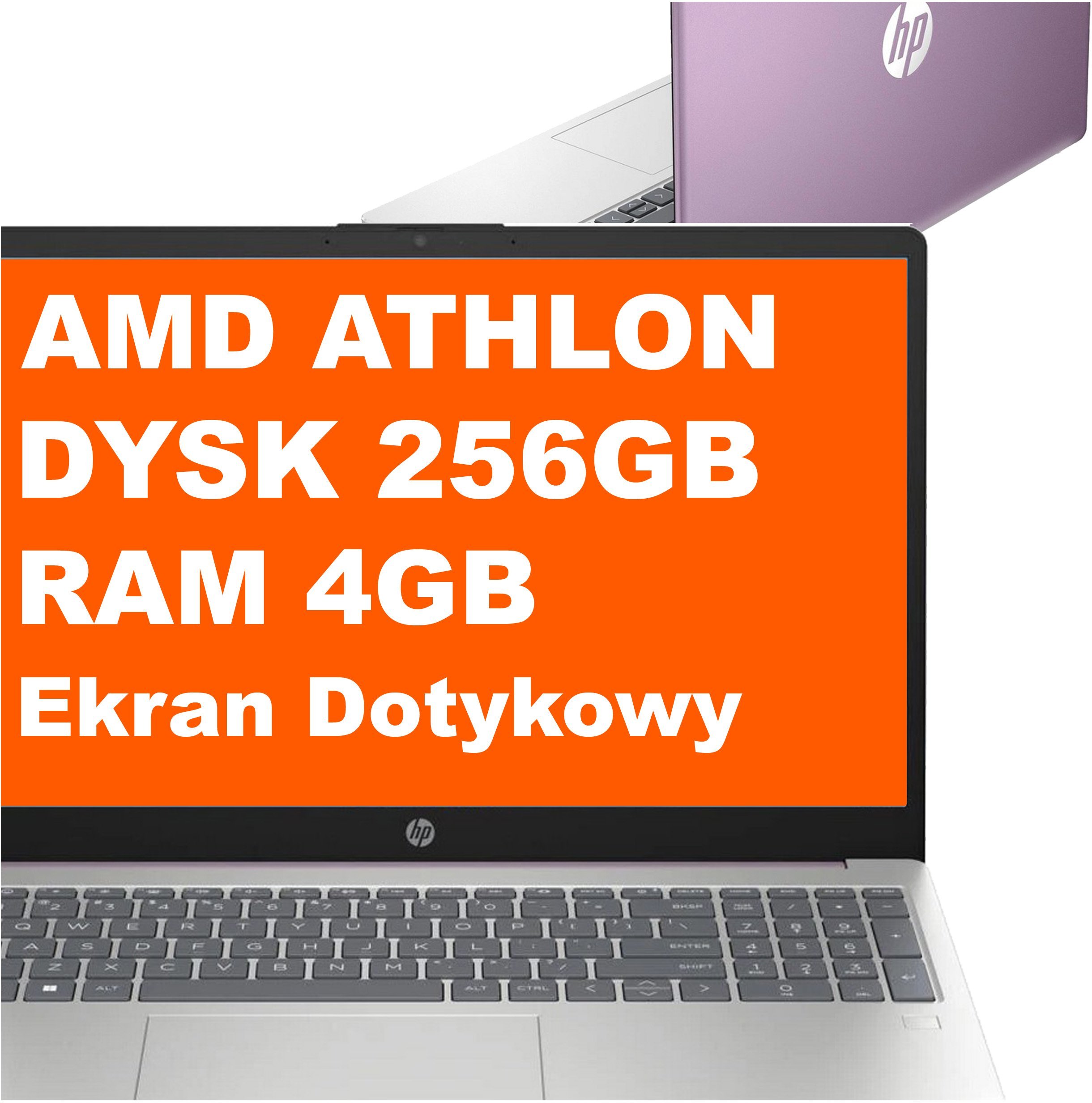 HP 15-fc0133ds / BK1Y9UA / Athlon Silver / 4GB / 256GB / Radeon 610M / HD / Dotyk / Win 11 / Fioletowy