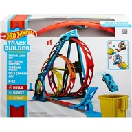 Tory, garaże, parkingi - Mattel HOT WHEELS TRACK BUILDER Zestaw Potrójna pętla GLC96 - miniaturka - grafika 1