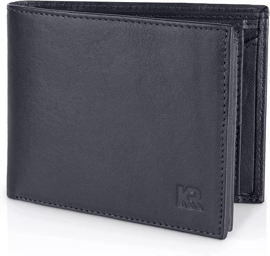 PORTFEL MĘSKI SKÓRZANY RFID POZIOMY KLASYCZNY NA KARTY MONETY